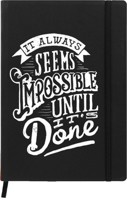 

Hamee A5 Notebook(Designer Printed PU Leather Undated A5 Notebook Planner, Black)