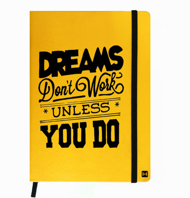 

Hamee A5 Notebook(Designer Printed PU Leather Undated A5 Notebook Planner, Yellow)
