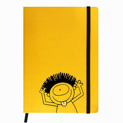 Hamee A5 Notebook(Designer Printed PU Leather Undated A5 Notebook Planner, Yellow)