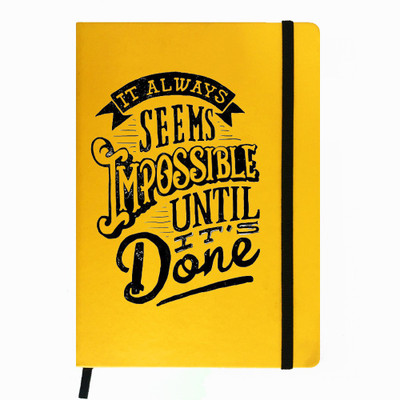 Hamee A5 Notebook(Designer Printed PU Leather Undated A5 Notebook Planner, Yellow)
