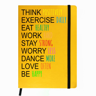 

Hamee A5 Notebook(Designer Printed PU Leather Undated A5 Notebook Planner, Yellow)