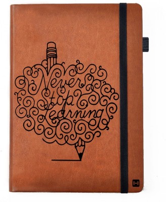 

Hamee A5 Notebook(Designer Printed PU Leather Undated A5 Notebook Planner, Tan)