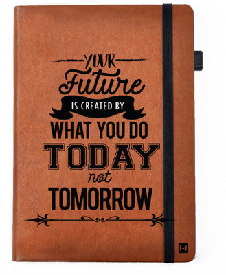 

Hamee A5 Notebook(Designer Printed PU Leather Undated A5 Notebook Planner, Tan)
