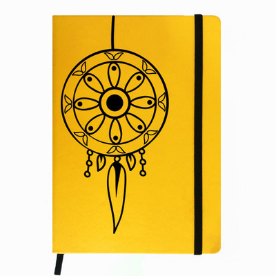 

Hamee A5 Notebook(Designer Printed PU Leather Undated A5 Notebook Planner, Yellow)