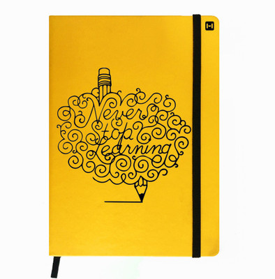 

Hamee A5 Notebook(Designer Printed PU Leather Undated A5 Notebook Planner, Yellow)