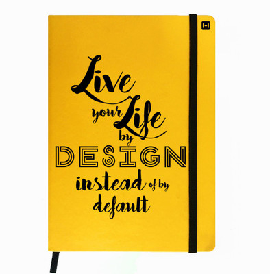 

Hamee A5 Notebook(Designer Printed PU Leather Undated A5 Notebook Planner, Yellow)