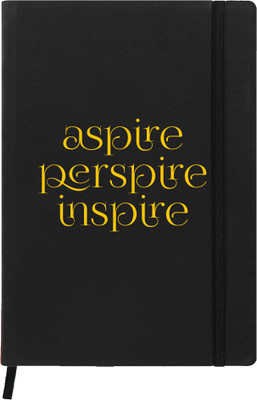 Hamee A5 Notebook(Designer Printed PU Leather Undated A5 Notebook Planner, Black)