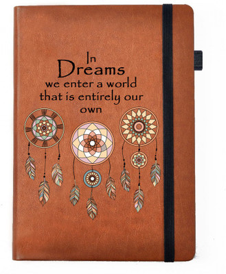 

Hamee A5 Notebook(Designer Printed PU Leather Undated A5 Notebook Planner, Tan)