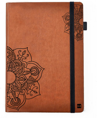 

Hamee A5 Notebook(Designer Printed PU Leather Undated A5 Notebook Planner, Tan)