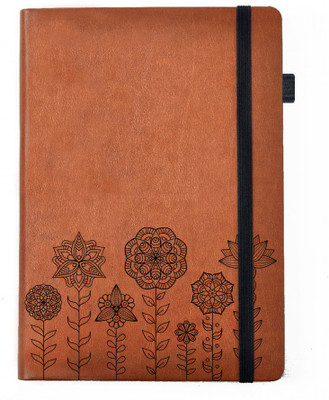

Hamee A5 Notebook(Designer Printed PU Leather Undated A5 Notebook Planner, Tan)