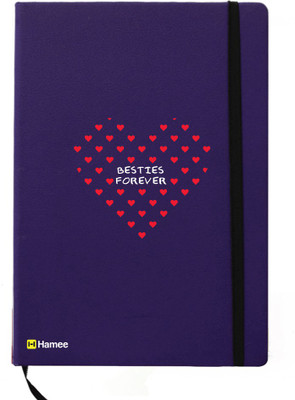 

Hamee A5 Notebook(Friendship Day Special Friends Theme Designer Printed Black Leather A5 Notebook - 200 pages, A5 size Lovely Friend, Blue)