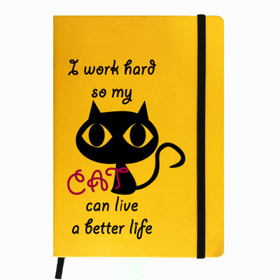 

Hamee A5 Notebook(Designer Printed PU Leather Undated A5 Notebook Planner, Yellow)