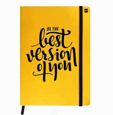 Hamee A5 Notebook(Designer Printed PU Leather Undated A5 Notebook Planner, Yellow)