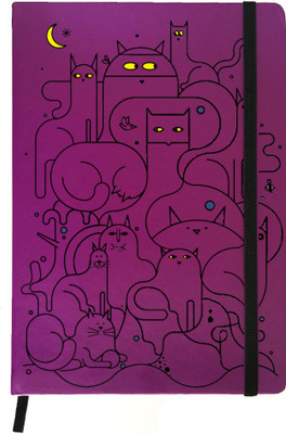 

Hamee A5 Notebook(Designer Printed PU Leather Undated A5 Notebook Planner, Purple)