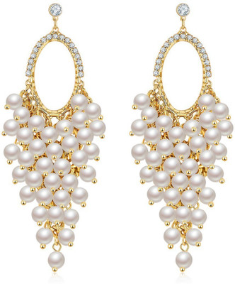 Jewels Galaxy Luxuria Pearl Alloy Drops & Danglers