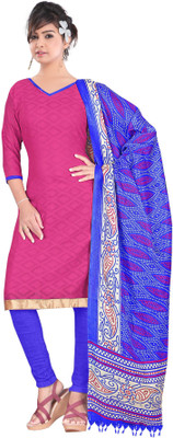 

Trendz Apparels Cotton Solid Salwar Suit Dupatta Material(Un-stitched), Pink