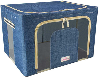 

BlushBees Foldable Wardrobe Clothes Organizer, 66 Litre (Blue)(Blue)