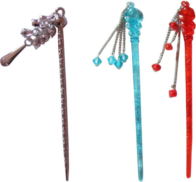 

Vatsalya Creation combo of juda sticks Bun Stick(Multicolor)