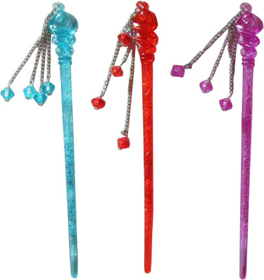 

Vatsalya Creation combo of juda sticks Bun Stick(Multicolor)