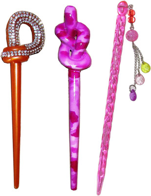 

Vatsalya Creation combo of juda sticks Bun Stick(Multicolor)
