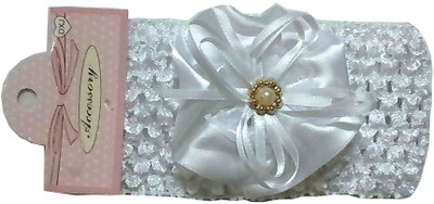 

Bunny Collections White Hairband for baby girls Head Band(White)