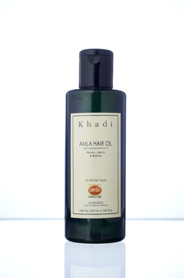 

Khadi Mauri KHADI Amla Hair Oil - Herbal & Ayurvedic - 210 ml - Enriched with Brahmi & Neem Hair Oil(210 g)