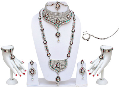 Lucky Jewellery Alloy Multicolor Jewellery Set(Pack of 1)