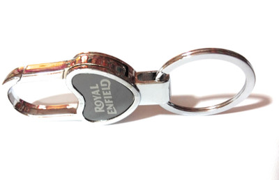 

kausal kf Biker Royal Enfield Metalic silver with hook Keychain For Bikes Key Chain