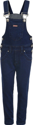 

Benext Dungaree For Boys Solid Cotton(Dark Blue