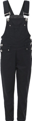 

Benext Dungaree For Boys Solid Cotton(Black