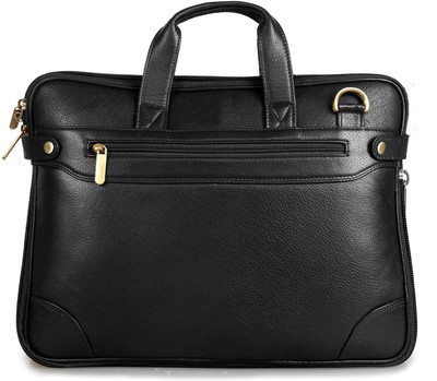 SkinOutfit 14 inch Expandable Laptop Messenger Bag(Black)