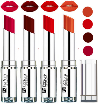 Forsure Brick Nude,Magenta,Maroon,Romantic Red VELVET MATTE LIPSTICK(Brick Nude,Magenta,Maroon,Romantic Red)