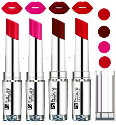 

Forsure Maroon,Romantic Red,Ruby Red,Rose Pink VELVET MATTE LIPSTICK(Maroon,Romantic Red,Ruby Red,Rose Pink)