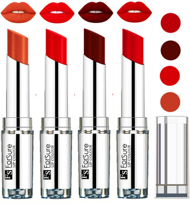 

Forsure Maroon,Romantic Red,Brick Nude,Hot Red VELVET MATTE LIPSTICK(Maroon,Romantic Red,Brick Nude,Hot Red)