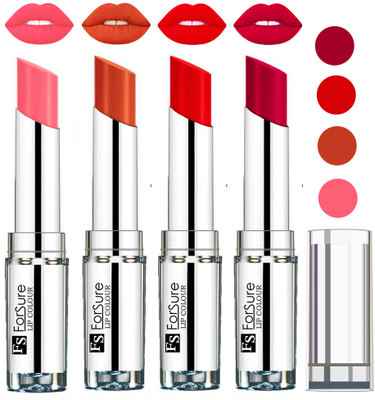 

Forsure Brick Nude,Hot Red,Magenta,Peach VELVET MATTE LIPSTICK(Brick Nude,Hot Red,Magenta,Peach)