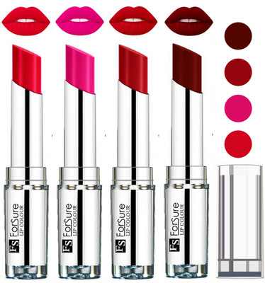 Forsure Maroon,Ruby Red,Rose Pink,Sweet Red VELVET MATTE LIPSTICK(Maroon,Ruby Red,Rose Pink,Sweet Red)