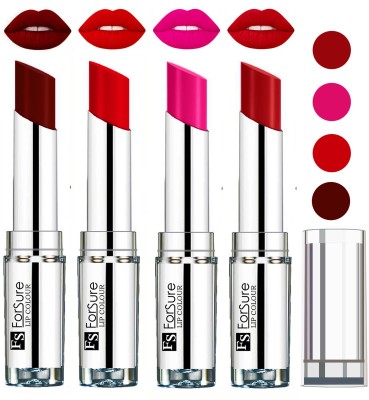 

Forsure Rose Pink,Sweet Red,Maroon,Nude VELVET MATTE LIPSTICK(Rose Pink,Sweet Red,Maroon,Nude)