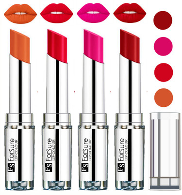 Forsure Ruby Red,Rose Pink,Sweet Red,Nude VELVET MATTE LIPSTICK(Ruby Red,Rose Pink,Sweet Red,Nude)