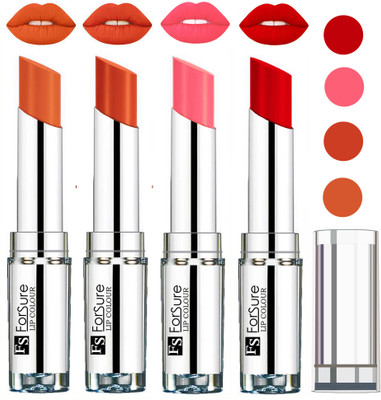 

Forsure Romantic Red,Peach,Nude,Brick Nude VELVET MATTE LIPSTICK(Romantic Red,Peach,Nude,Brick Nude)