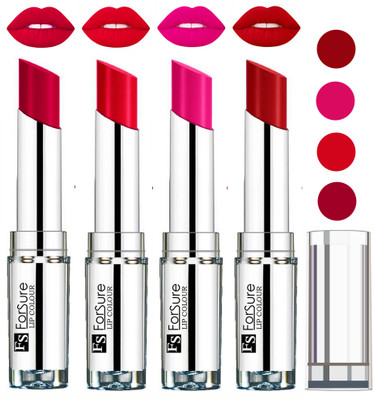

Forsure Ruby Red,Rose Pink,Sweet Red,Magenta VELVET MATTE LIPSTICK(Ruby Red,Rose Pink,Sweet Red,Magenta, 16 g)