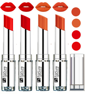 

Forsure Nude,Brick Nude,Romantic Red,Orange VELVET MATTE LIPSTICK(Nude,Brick Nude,Romantic Red,Orange, 16 g)