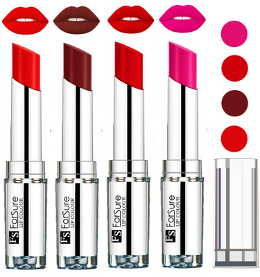 

Forsure Rose Pink,Romantic Red,Orange,Wine VELVET MATTE LIPSTICK(Rose Pink,Romantic Red,Orange,Wine)