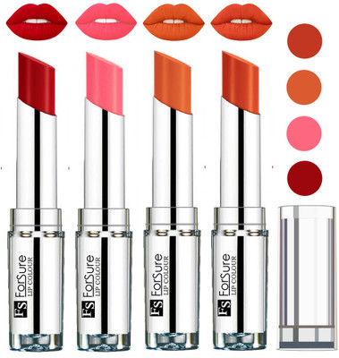 

Forsure Nude,Brick Nude,Sweet Red,Peach VELVET MATTE LIPSTICK(Nude,Brick Nude,Sweet Red,Peach)