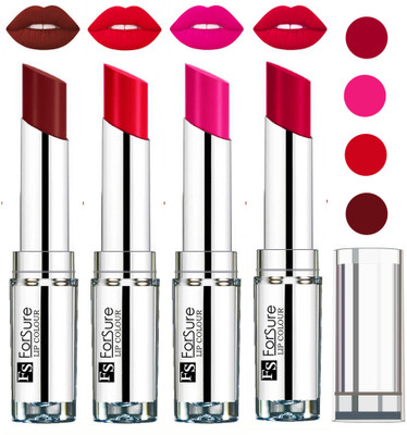 Forsure Magenta,Wine,Ruby Red,Rose Pink VELVET MATTE LIPSTICK(Magenta,Wine,Ruby Red,Rose Pink)