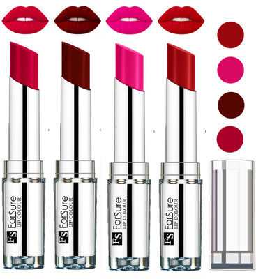 

Forsure Rose Pink,Sweet Red,Magenta,Maroon VELVET MATTE LIPSTICK(Rose Pink,Sweet Red,Magenta,Maroon)