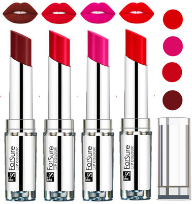 

Forsure Hot Red,Wine,Ruby Red,Rose Pink VELVET MATTE LIPSTICK(Hot Red,Wine,Ruby Red,Rose Pink)