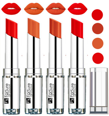 Forsure Nude,Brick Nude,Hot Red,Orange VELVET MATTE LIPSTICK(Nude,Brick Nude,Hot Red,Orange)