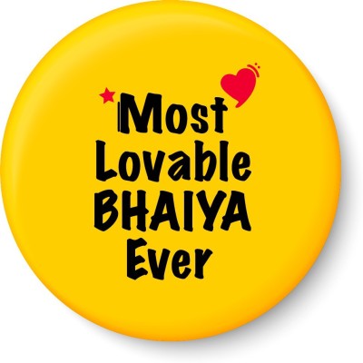 

Peacockride Most Lovable BHAIYA Ever Fridge Magnet Fridge Magnet Pack of 1(Multicolor)