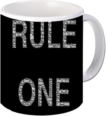 

Maison N Mode Rule One Coffee Ceramic Mug(330 ml), Multicolor
