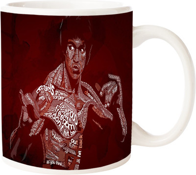 

Maison N Mode Text Lee Coffee Ceramic Mug(330 ml), Multicolor